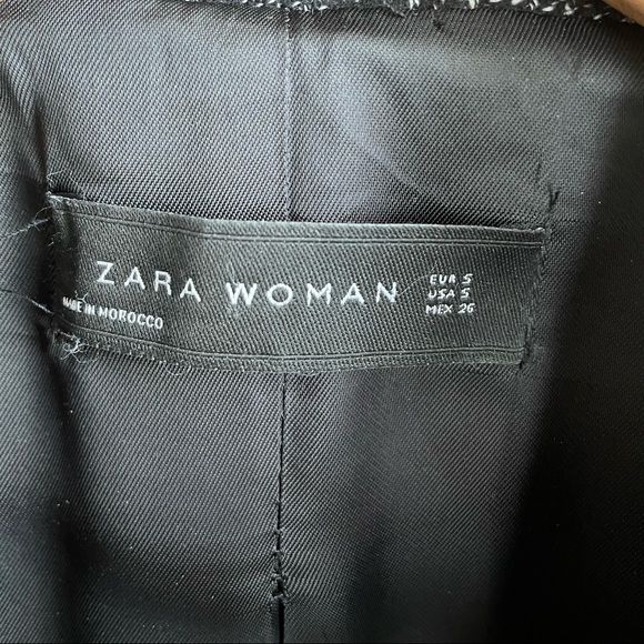 Zara checked double-breasted coat, black/grey - Picture 5 of 7